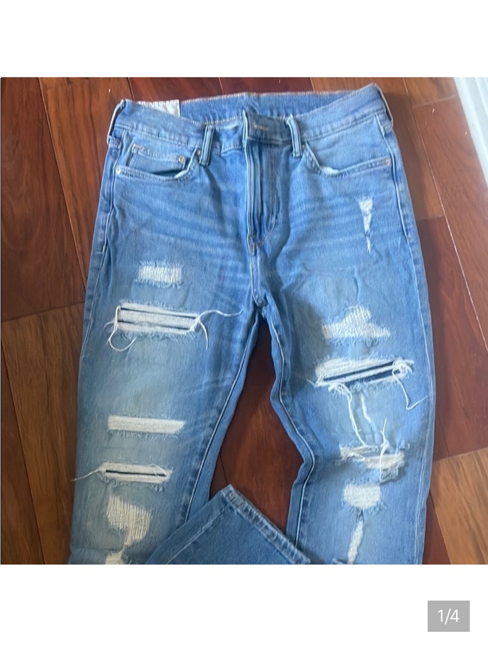 H&M Men's Distressed Blue Jeans